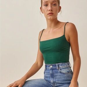 Reformation Sycamore Green Carrie Knit Tank